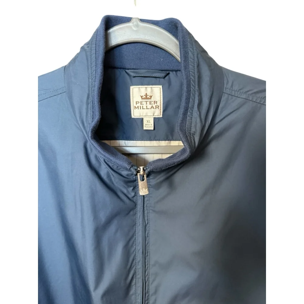 Peter Millar Mens Golf Jacket XL Midnight Blue Water Resistant